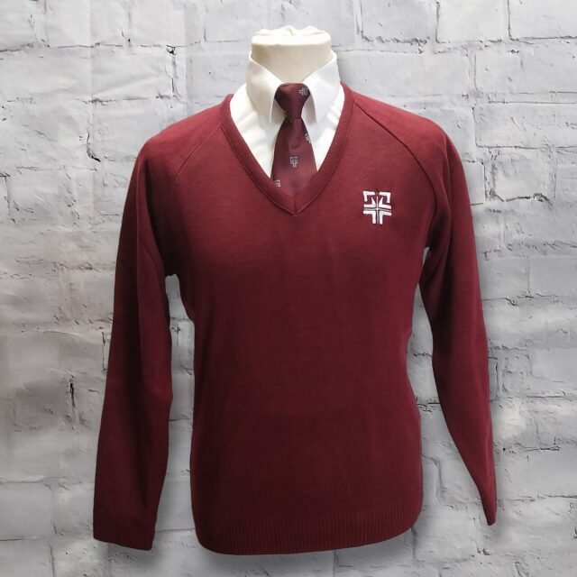 St Michael's V-Neck - Maroon